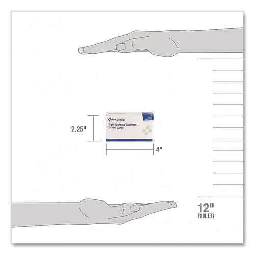 Image of First Aid Only G460 Triple Antibiotic Ointment, 0.03 Oz Packet, 25/box