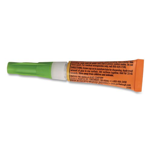 Image of Gorilla® 7820001 Super Glue Gel, Two 0.11 Oz Tubes, Dries Clear
