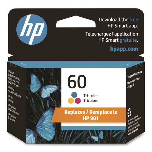 Image of HP CC643WN#140 HP 60, (cc643wn) Tri-Color Original Ink Cartridge