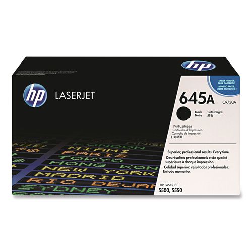 Image of HP C9730A HP 645a, (c9730a) Black Original Laserjet Toner Cartridge
