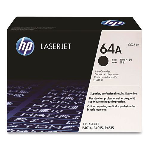 Image of HP CC364A HP 64a, (cc364a) Black Original Laserjet Toner Cartridge