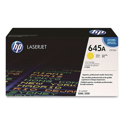 Image of HP C9732A HP 645a, (c9732a) Yellow Original Laserjet Toner Cartridge