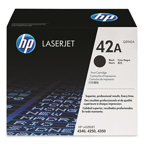 Image of HP Q5942A HP 42a, (q5942a) Black Original Laserjet Toner Cartridge