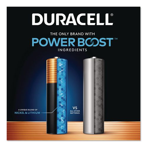 Image of Duracell® MN1500B8Z Power Boost CopperTop Alkaline AA Batteries, 8/Pack