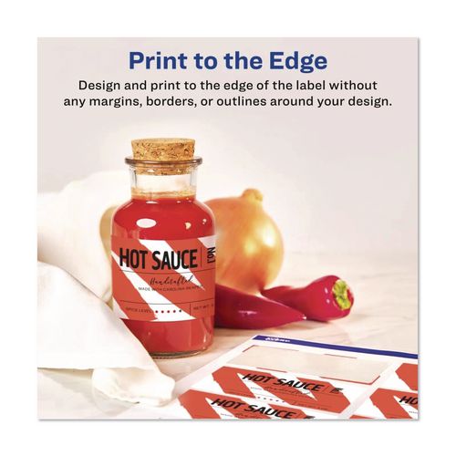 Image of Avery® 22890 Sure Feed Glossy Labels, 2 x 3, White, 8 Labels/Sheet, 10 Sheets Pack