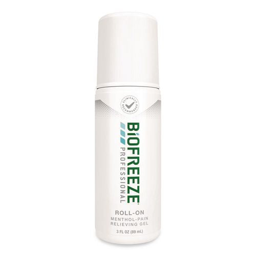 Image of BIOFREEZE® RKT3209977 Professional Green Roll-On Topical Analgesic Pain Reliever, 3 oz Roll-On