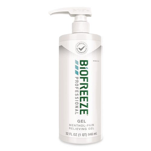 Image of BIOFREEZE® RKT3209982 Professional Green Topical Analgesic Pain Reliever Gel, 32 oz Pump