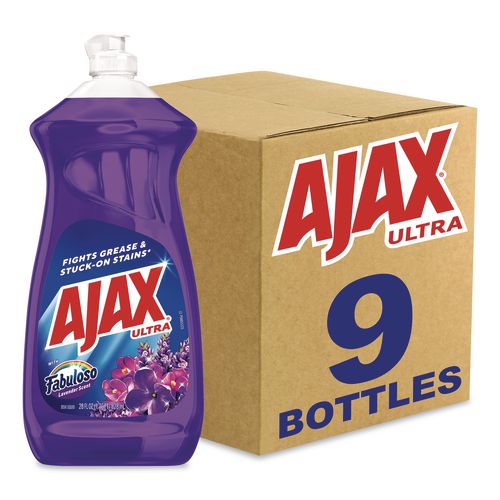 Image of Ajax® 61037540CT Dish Detergent, Fabuloso Scent, 28 oz Bottle, 9/Carton