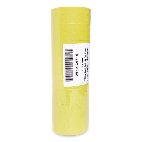 Image of Garvey® 2112-31510 Punch-Hole Lavel, 0.83 x 0.47, Yellow, 1,000/Roll, 8 Rolls/Pack