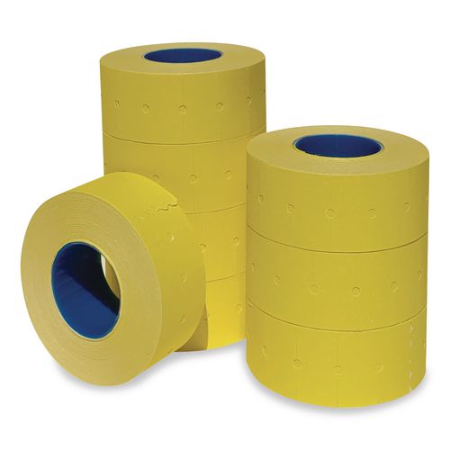 Image of Garvey® 2112-31510 Punch-Hole Lavel, 0.83 x 0.47, Yellow, 1,000/Roll, 8 Rolls/Pack