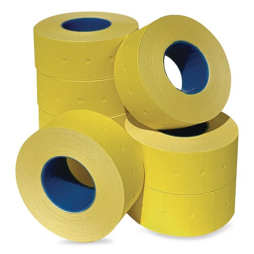 Image of Garvey® 2112-31510 Punch-Hole Lavel, 0.83 x 0.47, Yellow, 1,000/Roll, 8 Rolls/Pack