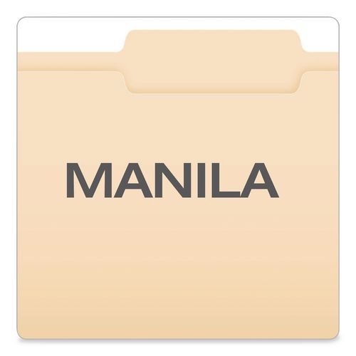 Image of Pendaflex® 24580 Manila Fastener Folders, 2/5-Cut Tab: Right of Center, Expands 0.75", 2 Fasteners, Letter Size, Manila, 50/Box