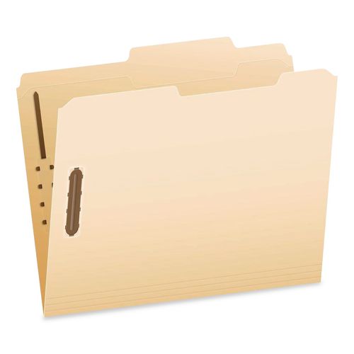 Image of Pendaflex® 24580 Manila Fastener Folders, 2/5-Cut Tab: Right of Center, Expands 0.75", 2 Fasteners, Letter Size, Manila, 50/Box