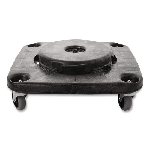 Image of Rubbermaid® Commercial FG353000BLA Brute Container Square Dolly, 300 lb Capacity, 17.25 x 6.25, Black