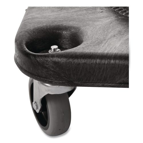 Image of Rubbermaid® Commercial FG353000BLA Brute Container Square Dolly, 300 lb Capacity, 17.25 x 6.25, Black