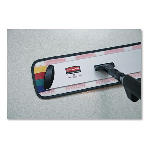 Image of Rubbermaid® Commercial 1863893 Executive Microfiber Single-Sided Flat Mop Frame, 3.5 x 17, Aluminum, Black/Silver