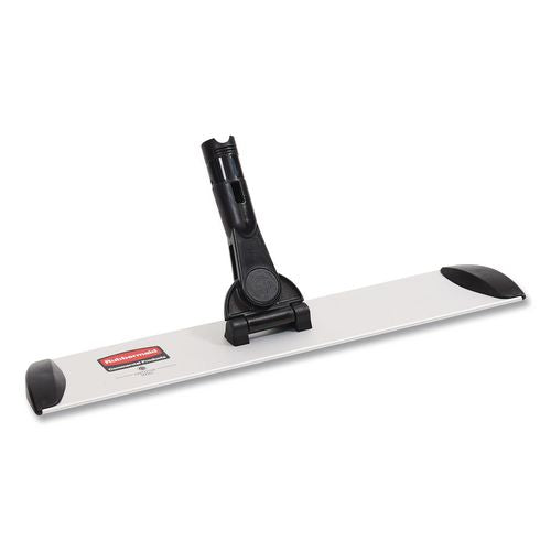 Image of Rubbermaid® Commercial 1863893 Executive Microfiber Single-Sided Flat Mop Frame, 3.5 x 17, Aluminum, Black/Silver