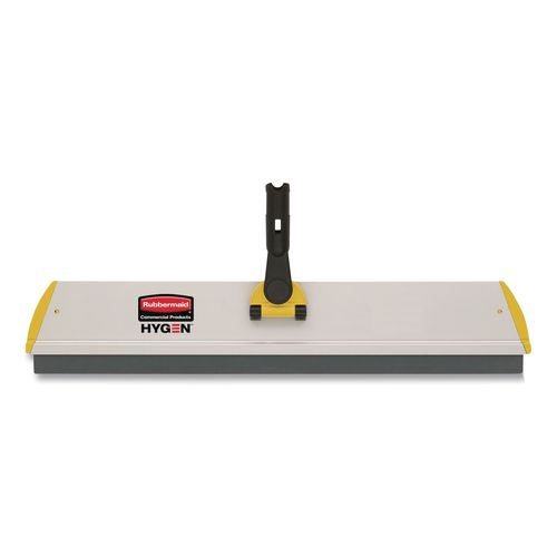 Image of Rubbermaid® Commercial HYGEN FGQ57000YL00 HYGEN Quick Connect Single-Sided Frame, Squeegee, 24 x 4.5, Aluminum, Yellow