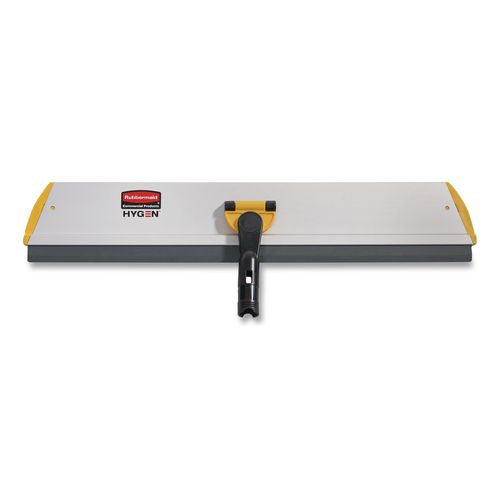Image of Rubbermaid® Commercial HYGEN FGQ57000YL00 HYGEN Quick Connect Single-Sided Frame, Squeegee, 24 x 4.5, Aluminum, Yellow