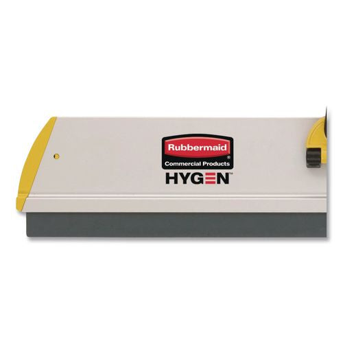 Image of Rubbermaid® Commercial HYGEN FGQ57000YL00 HYGEN Quick Connect Single-Sided Frame, Squeegee, 24 x 4.5, Aluminum, Yellow