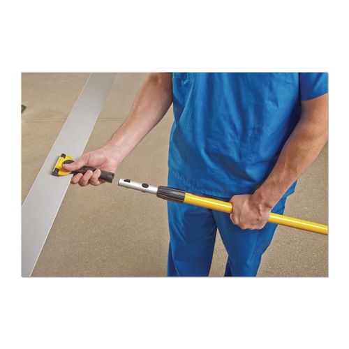 Image of Rubbermaid® Commercial HYGEN FGQ58000YL00 HYGEN Hall-Dusting Quick Connect Single-Sided Frame, 35 x 3, Aluminum, Yellow