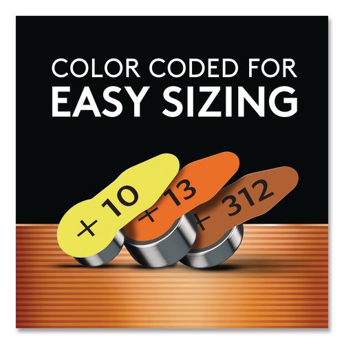 Image of Duracell® DA312B8ZM09 Hearing Aid Battery, #312, 8/pack