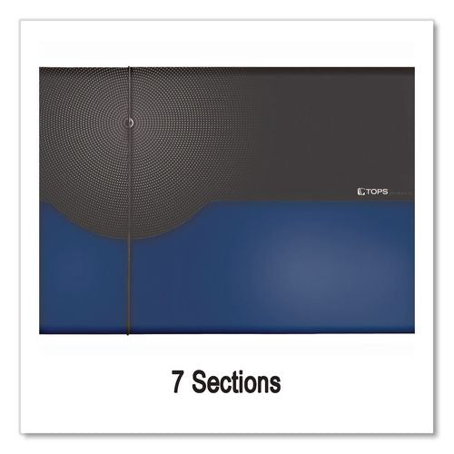 Image of Pendaflex® 67440BLU Seven-Pocket Poly Expanding File, 1" Expansion, 7 Sections, Elastic Cord Closure, 1/6-Cut Tabs, Letter Size, Blue