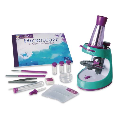 Image of Educational Insights® 5350 Nancy B's Science Club Microscope and Activity Journal, Ages 8 and Up, 30x to 400x Magnification, 8.7 x 9.2 x 4.3, Blue