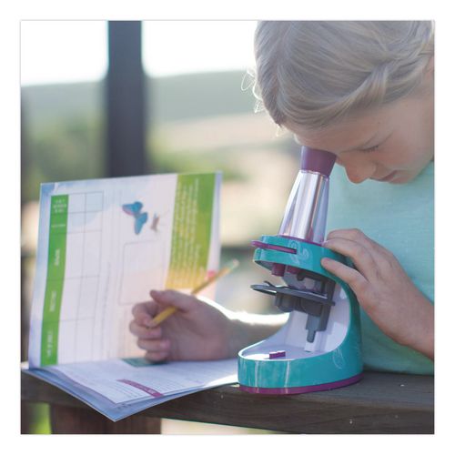 Image of Educational Insights® 5350 Nancy B's Science Club Microscope and Activity Journal, Ages 8 and Up, 30x to 400x Magnification, 8.7 x 9.2 x 4.3, Blue