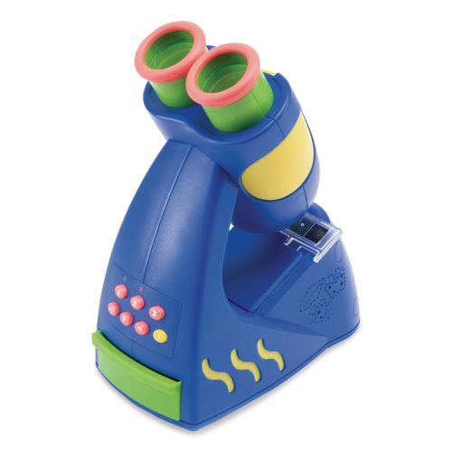 Image of Educational Insights® 8801 GeoSafari Jr. Talking Microscope, Ages 3 and Up, 5x Magnification, Blue