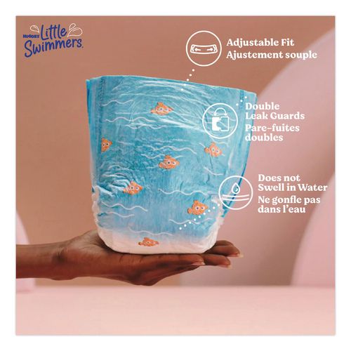 Image of Huggies® 18342 Little Swimmers, Size 4, 24 lbs to 34 lbs, 11/Pack, 8 Packs/Carton