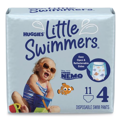 Image of Huggies® 18342 Little Swimmers, Size 4, 24 lbs to 34 lbs, 11/Pack, 8 Packs/Carton