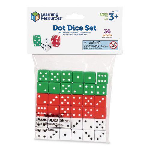 Image of Learning Resources® LER2229 Dot Dice, Ages 3 and Up, 36 Dice