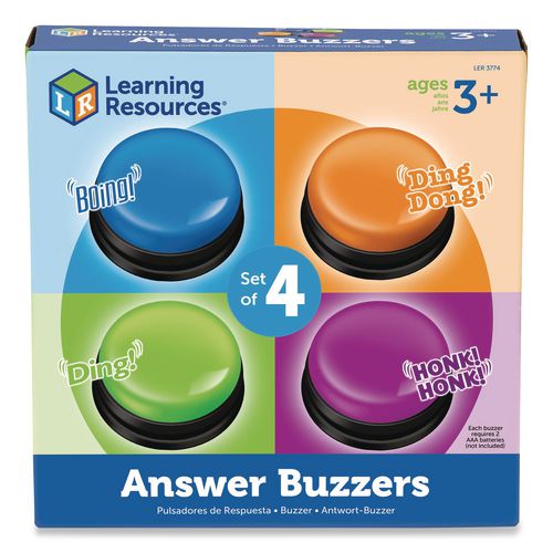Image of Learning Resources® LER3774 Answer Buzzers, Ages 3 and Up, 4 Buzzers