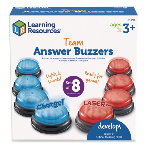 Image of Learning Resources® LER3780 Team Answer Buzzers, Ages 3 and Up, 4 Buzzers