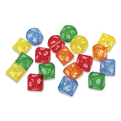 Image of Learning Resources® LER7698 10-Sided Double-Decahedra Dice in Dice, Ages 6 to 10, 72 Dice