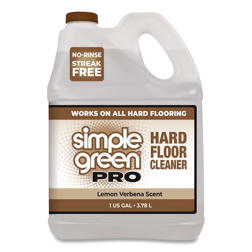 Image of Simple Green® 0510100405128 Pro Hard Floor Cleaner, Lemon Verbena, 1 gal Bottle, 4/Carton