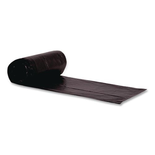 Image of Heritage H7658XK X04 Linear Low-Density Can Liners, 60 gal, 2.5 mil, 38" x 58", Black, Flat Pack, 50/Carton