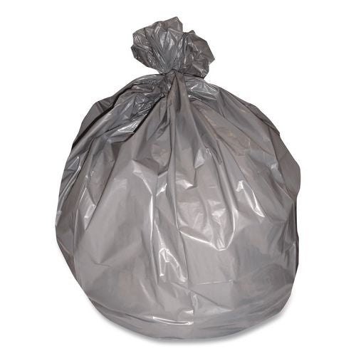 Image of Heritage H8046SG Linear Low-Density Can Liners, 45 gal, 1.1 mil, 40" x 46", Gray, Flat Pack, 125/Carton