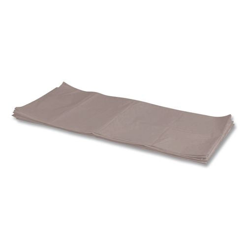 Image of Heritage H8046SG Linear Low-Density Can Liners, 45 gal, 1.1 mil, 40" x 46", Gray, Flat Pack, 125/Carton