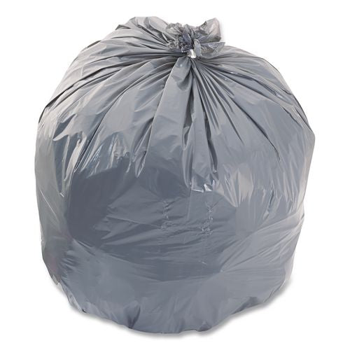 Image of Heritage H8046SG Linear Low-Density Can Liners, 45 gal, 1.1 mil, 40" x 46", Gray, Flat Pack, 125/Carton