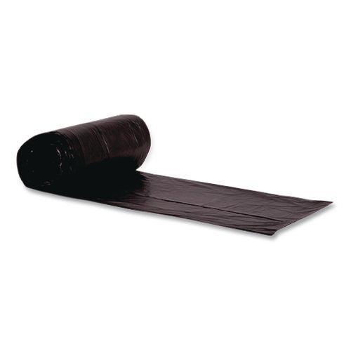 Image of Heritage Linear Low-Density Can Liners, 33 gal, 1.5 mil, 33" x 39", Black, Flat Pack, 250/Carton