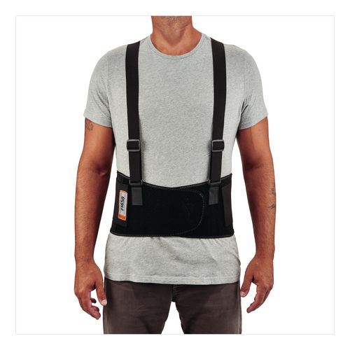 Image of ergodyne® 11092 ProFlex 1650 Economy Elastic Back Support Brace, Small, 25" to 30" Waist, Black