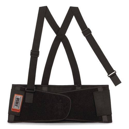 Image of ergodyne® 11092 ProFlex 1650 Economy Elastic Back Support Brace, Small, 25" to 30" Waist, Black