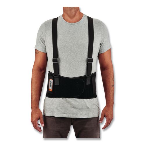 Image of ergodyne® 11093 ProFlex 1650 Economy Elastic Back Support Brace, Medium, 30" to 34" Waist, Black
