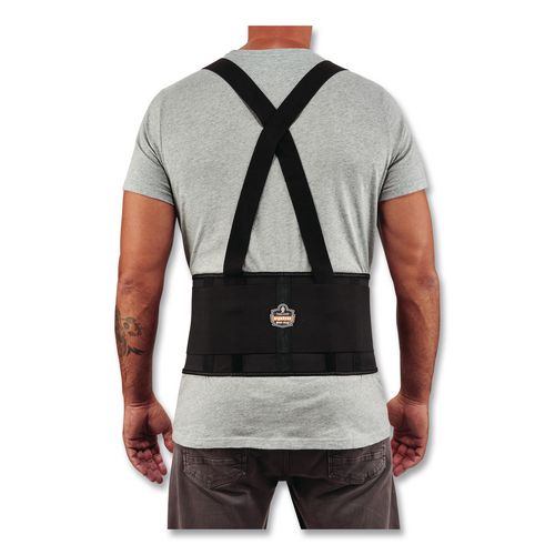 Image of ergodyne® 11093 ProFlex 1650 Economy Elastic Back Support Brace, Medium, 30" to 34" Waist, Black