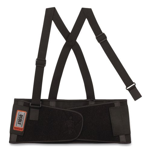 Image of ergodyne® 11093 ProFlex 1650 Economy Elastic Back Support Brace, Medium, 30" to 34" Waist, Black