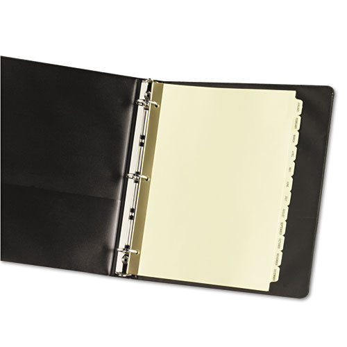 Image of AveryÂ® Preprinted Laminated Tab Dividers with Gold Reinforced Binding Edge, 12-Tab, Jan. to Dec., 11 x 8.5, Buff, 1 Set