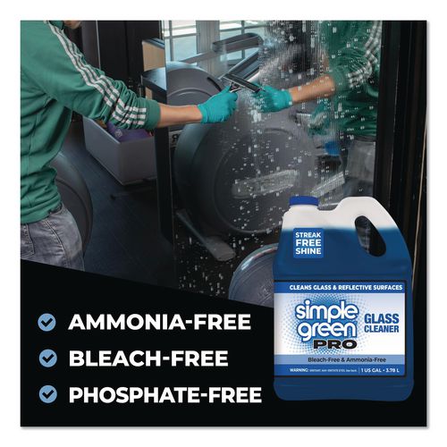 Image of Simple Green® 1110100401128 Pro Glass Cleaner, 1 gal Bottle, 4/Carton