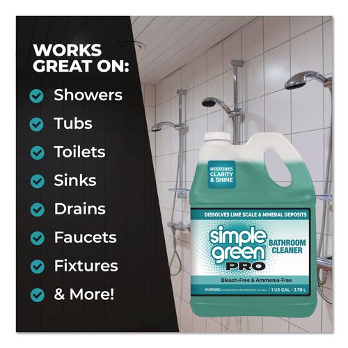 Image of Simple Green® 1710100451128 Pro Bathroom Cleaner, 1 gal Bottle, 4/Carton